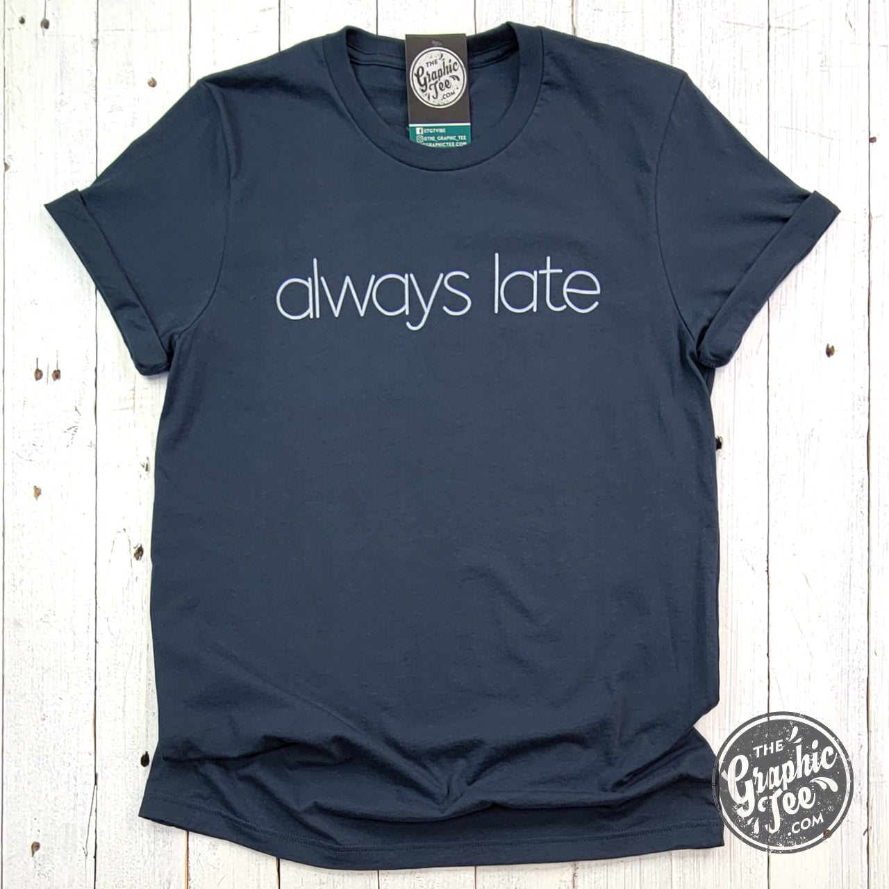 *WHOLESALE* Always Late Vintage Navy Short Sleeve Tee