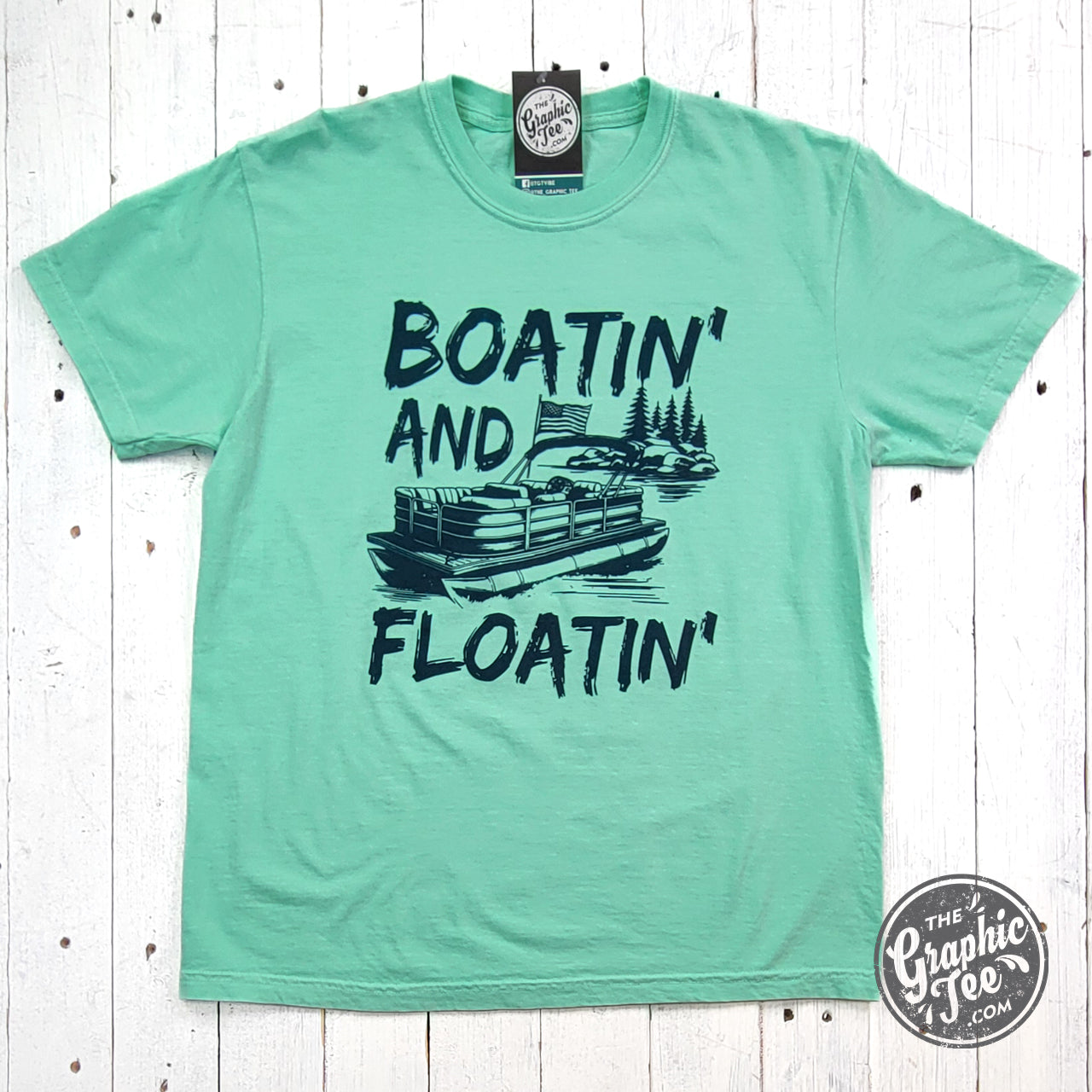 *WHOLESALE* Boatin' and Floatin' Pigment Dyed Tee