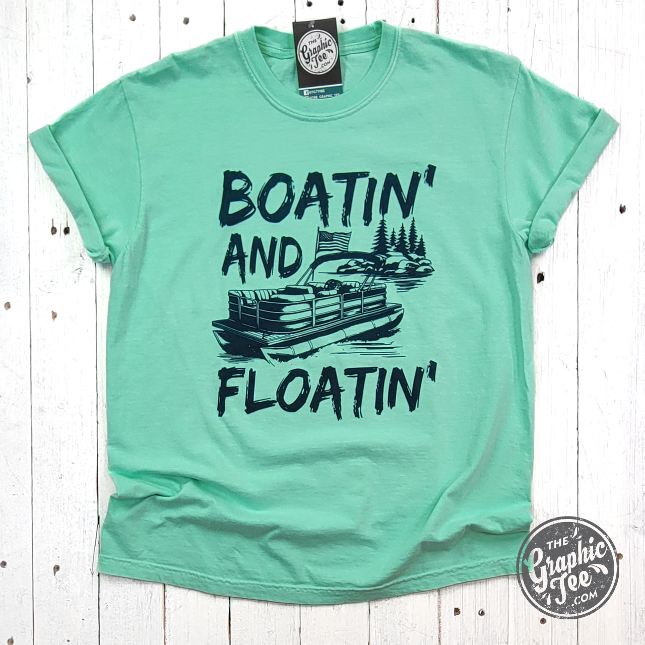 *WHOLESALE* Boatin' and Floatin' Pigment Dyed Tee