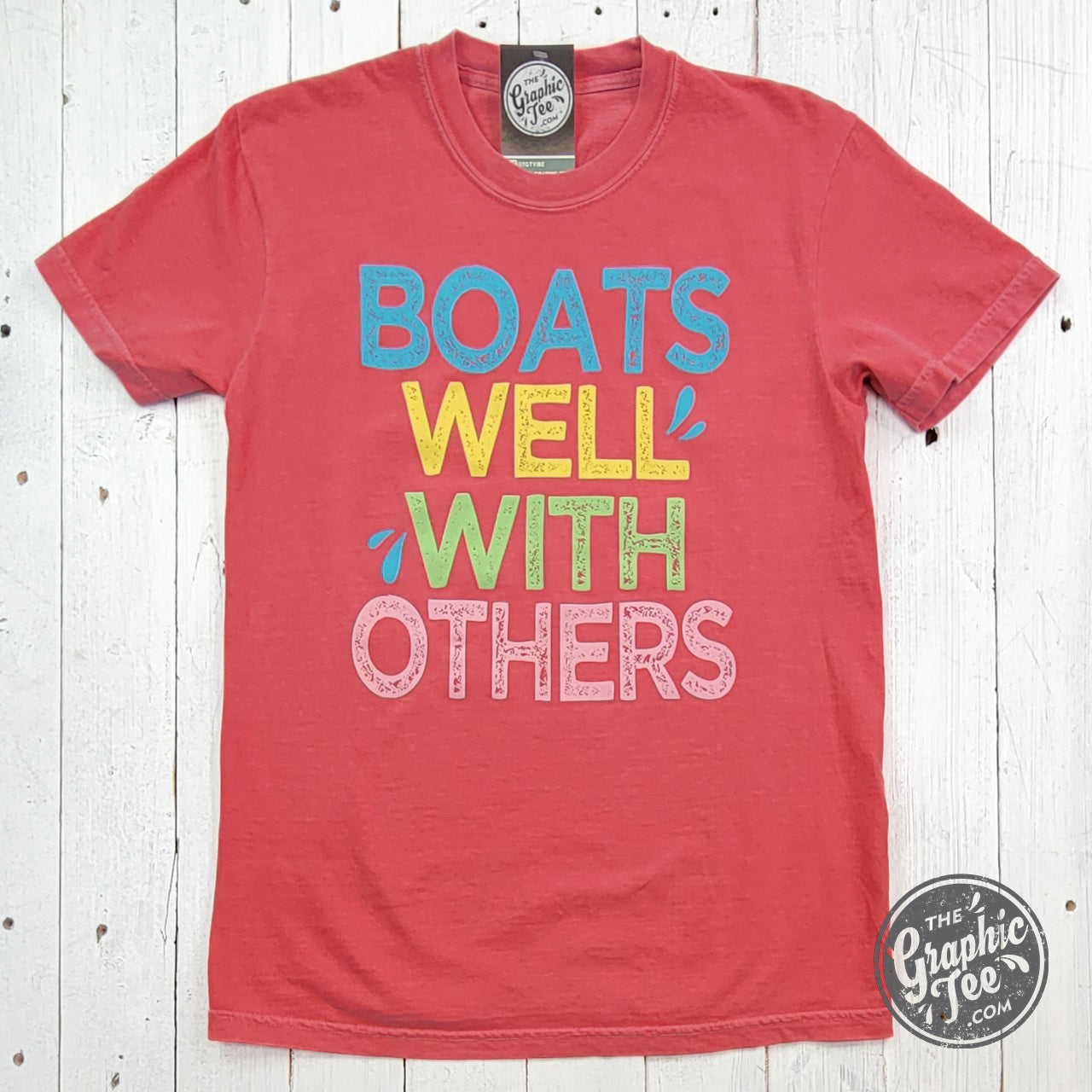 *WHOLESALE* Boats Well With Others Pigment Dyed Tee
