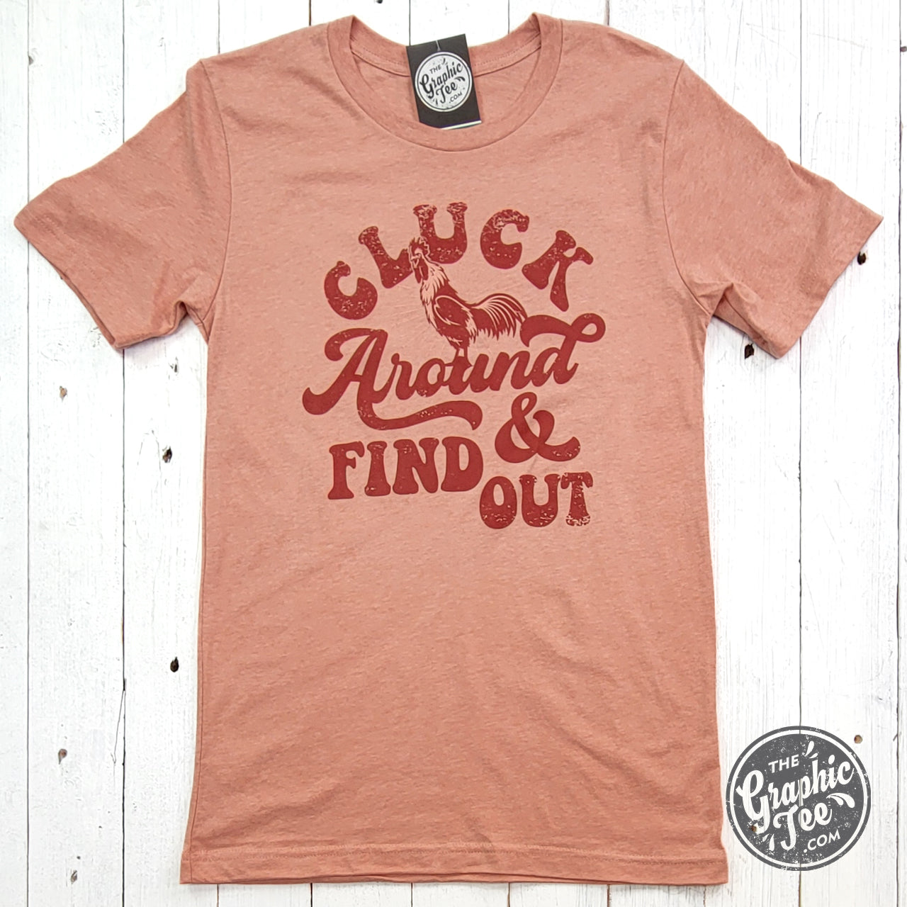 *WHOLESALE* Cluck Around and Find Out Heather Sunset Short Sleeve Tee