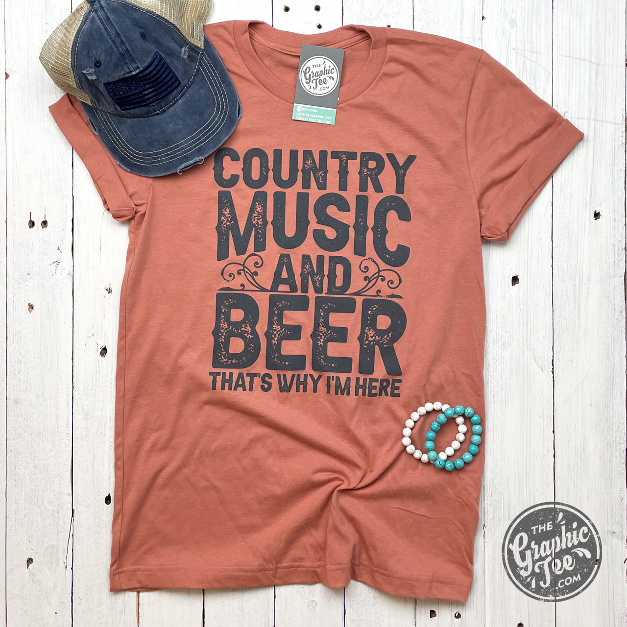 *WHOLESALE* Country Music and Beer Short Sleeve Tee