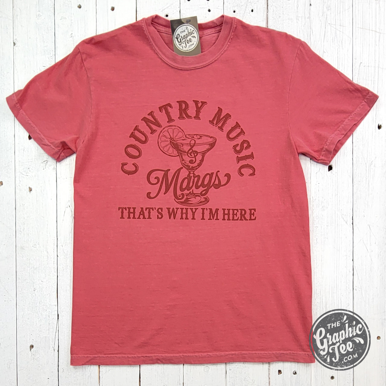 *WHOLESALE* Country Music and Margs Watermelon Garment Dyed Short Sleeve Tee