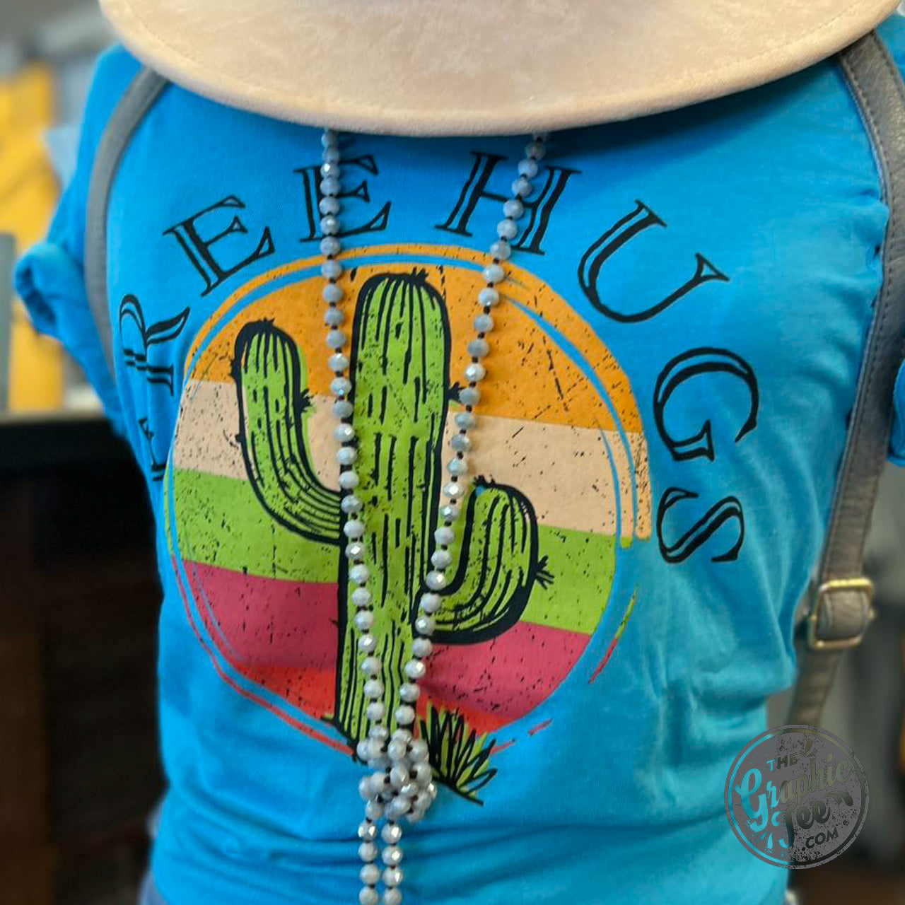 *WHOLESALE* Free Hugs Cactus Short Sleeve Crewneck Tee