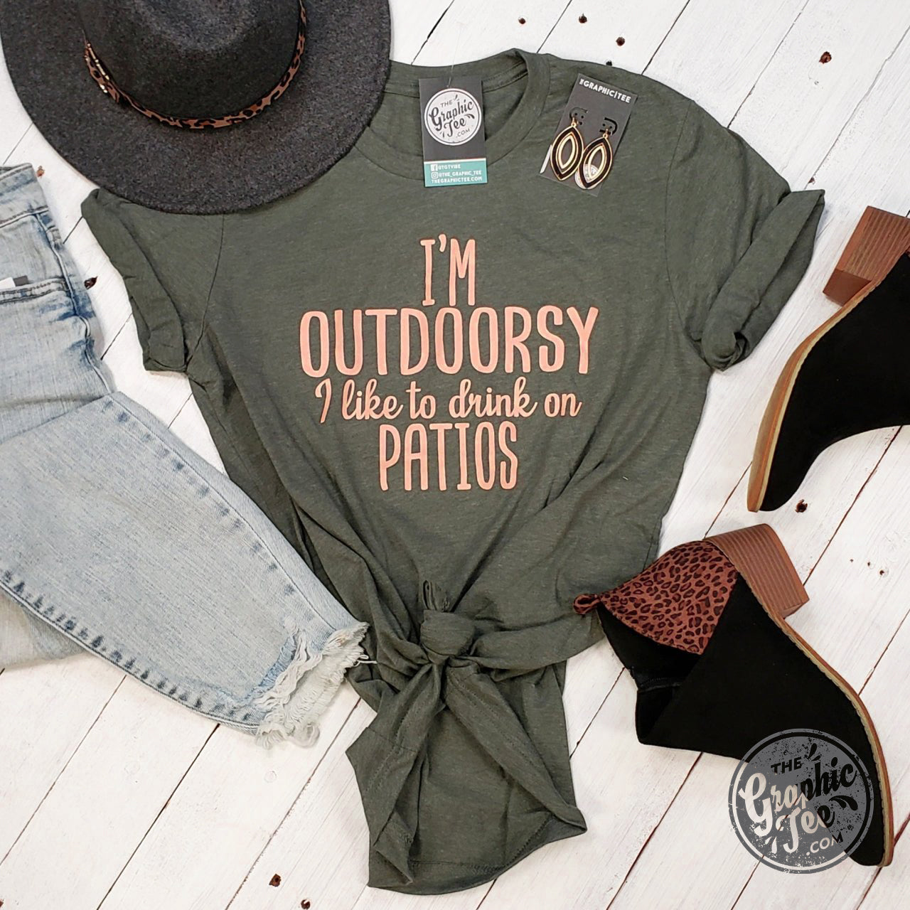 *WHOLESALE* I'm Outdoorsy (I like to drink on patios) Unisex Tee