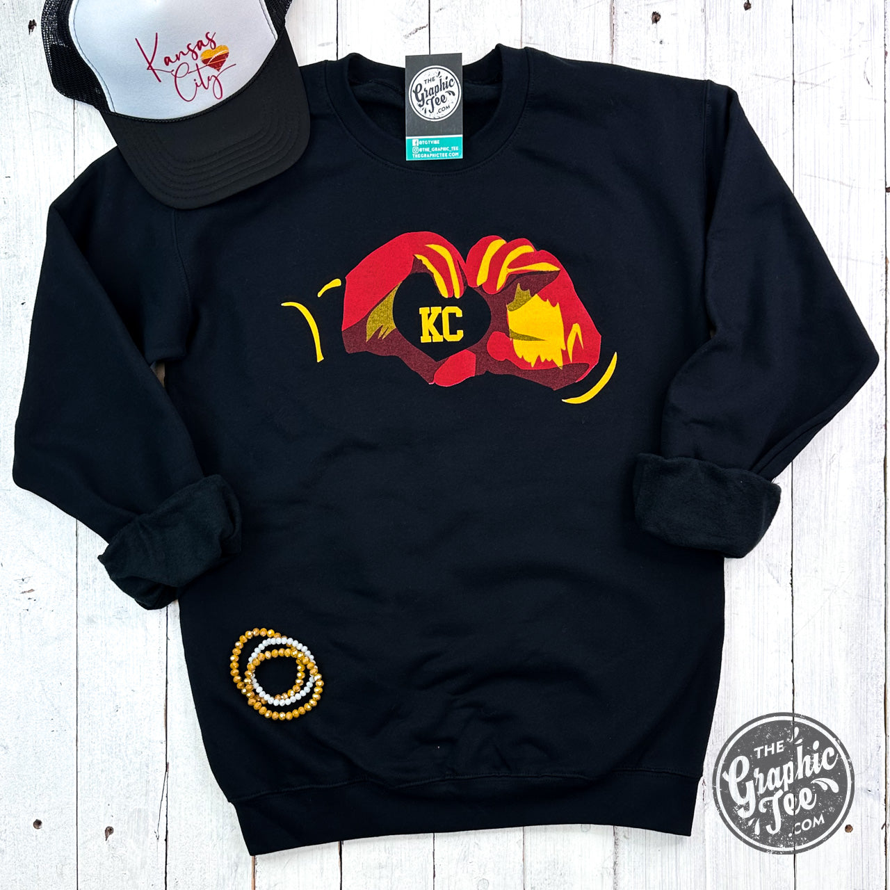 *WHOLESALE* KC Heart Hands Crewneck Sweatshirt