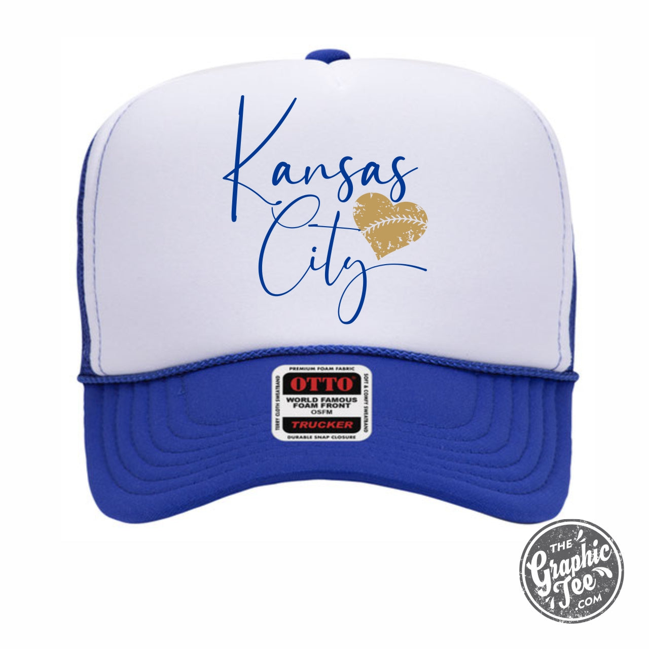 *WHOLESALE* Kansas City Baseball Heart Foam Trucker Cap