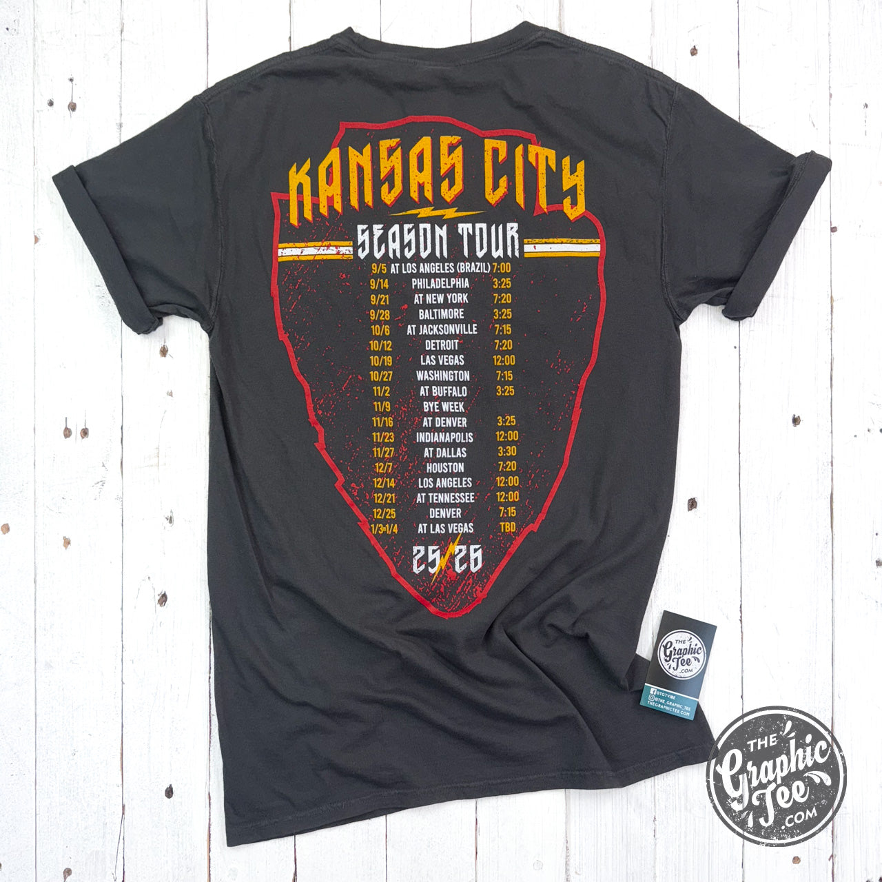 *WHOLESALE* Kansas City Season Tour Concert Comfort Wash Unisex Short Sleeve Tee