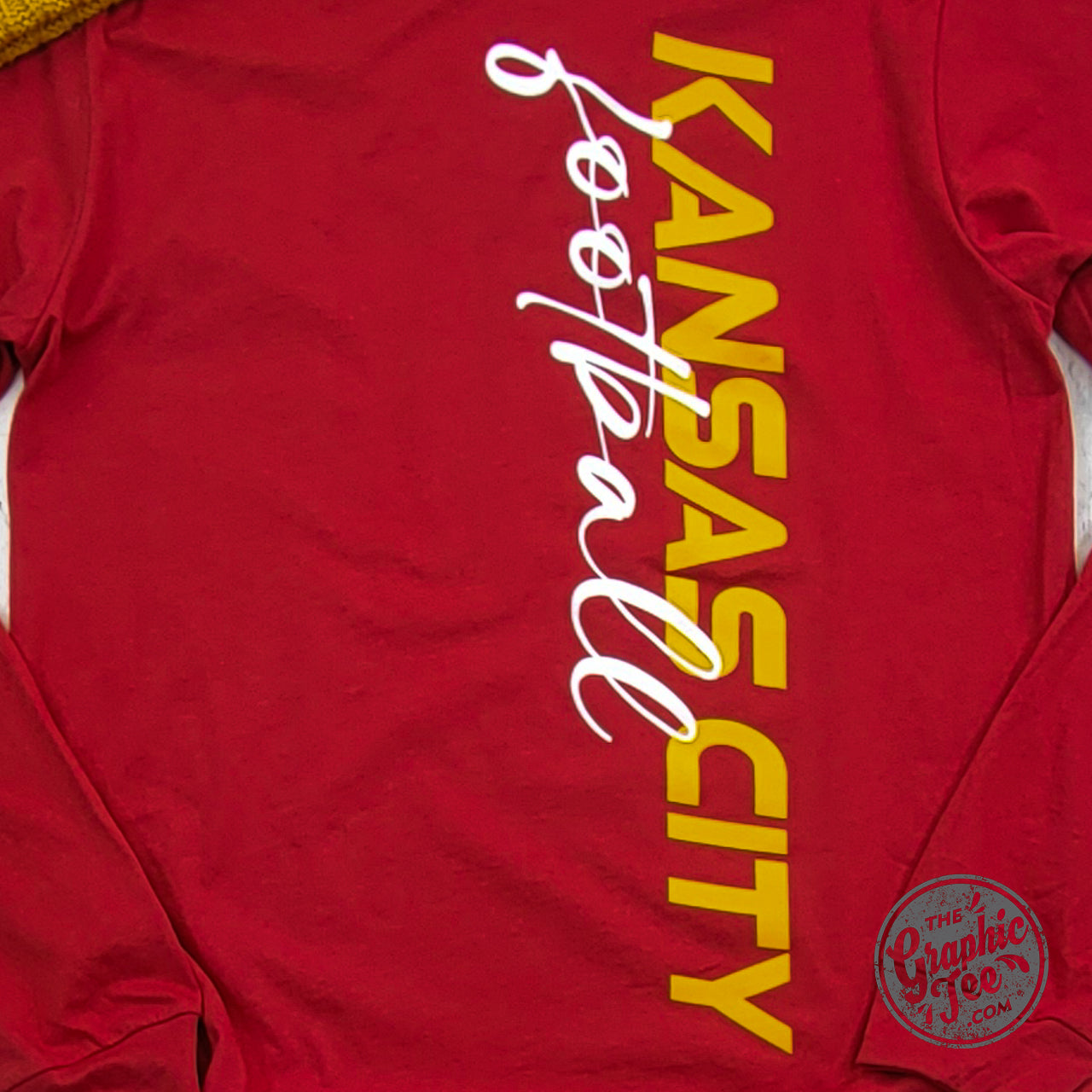 *WHOLESALE* Kansas City Football Side Print Long Sleeve Tee