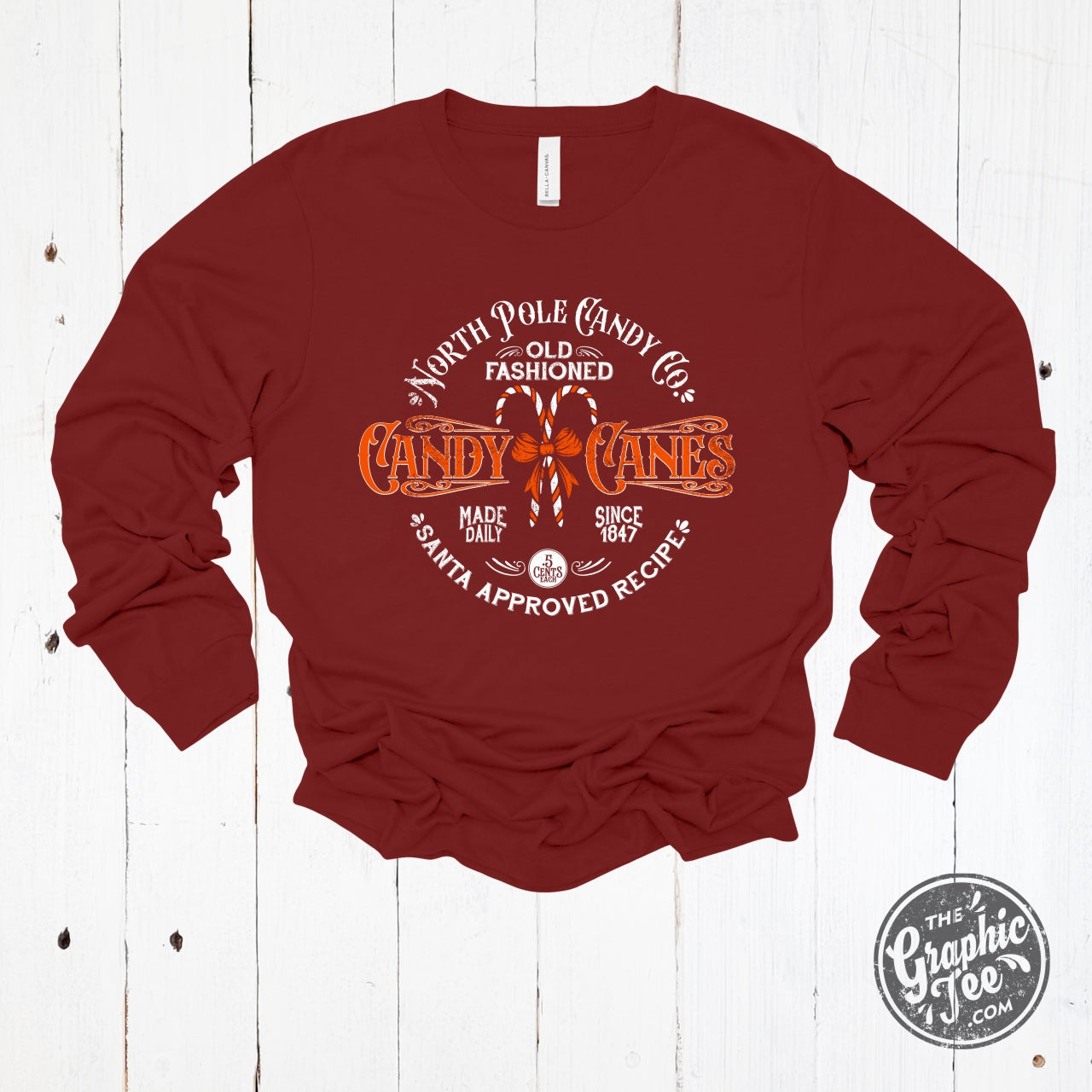 *WHOLESALE* North Pole Candy Co Cardinal Long Sleeve Tee
