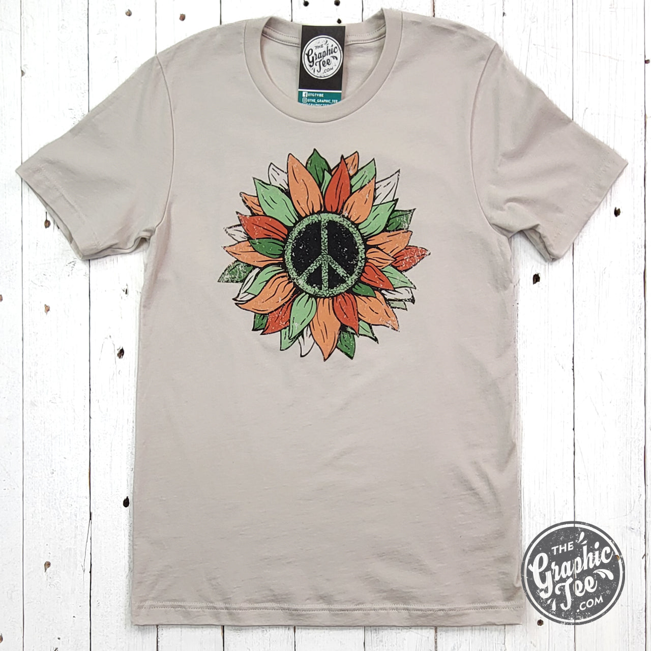 *WHOLESALE* Peace Sunflower Short Sleeve Tee