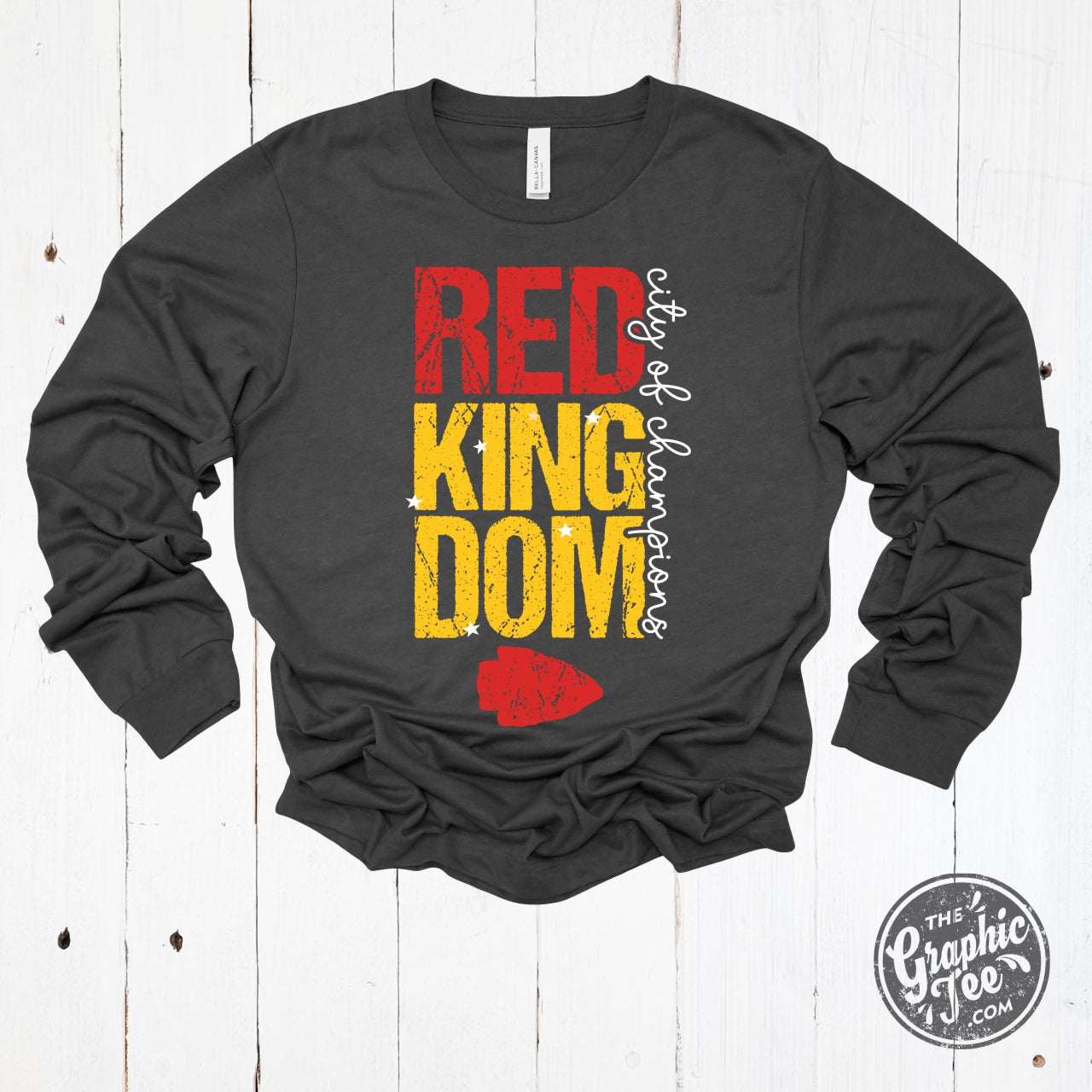 *WHOLESALE* RED Kingdom - City of Champions Dark Grey Heather Long Sleeve Tee