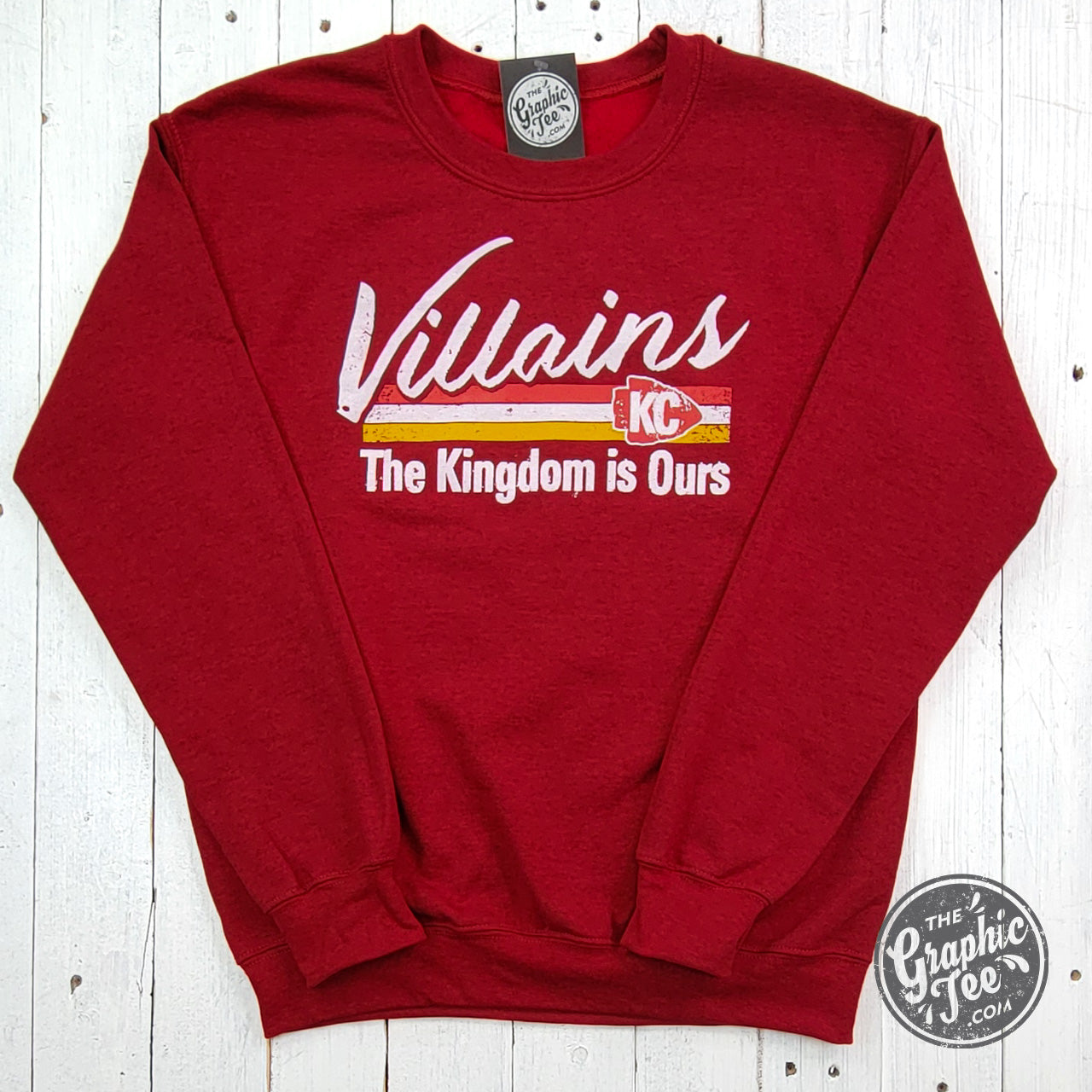 *WHOLESALE* Villains - The Kingdom is Ours Antique Cherry Red Crewneck Sweatshirt