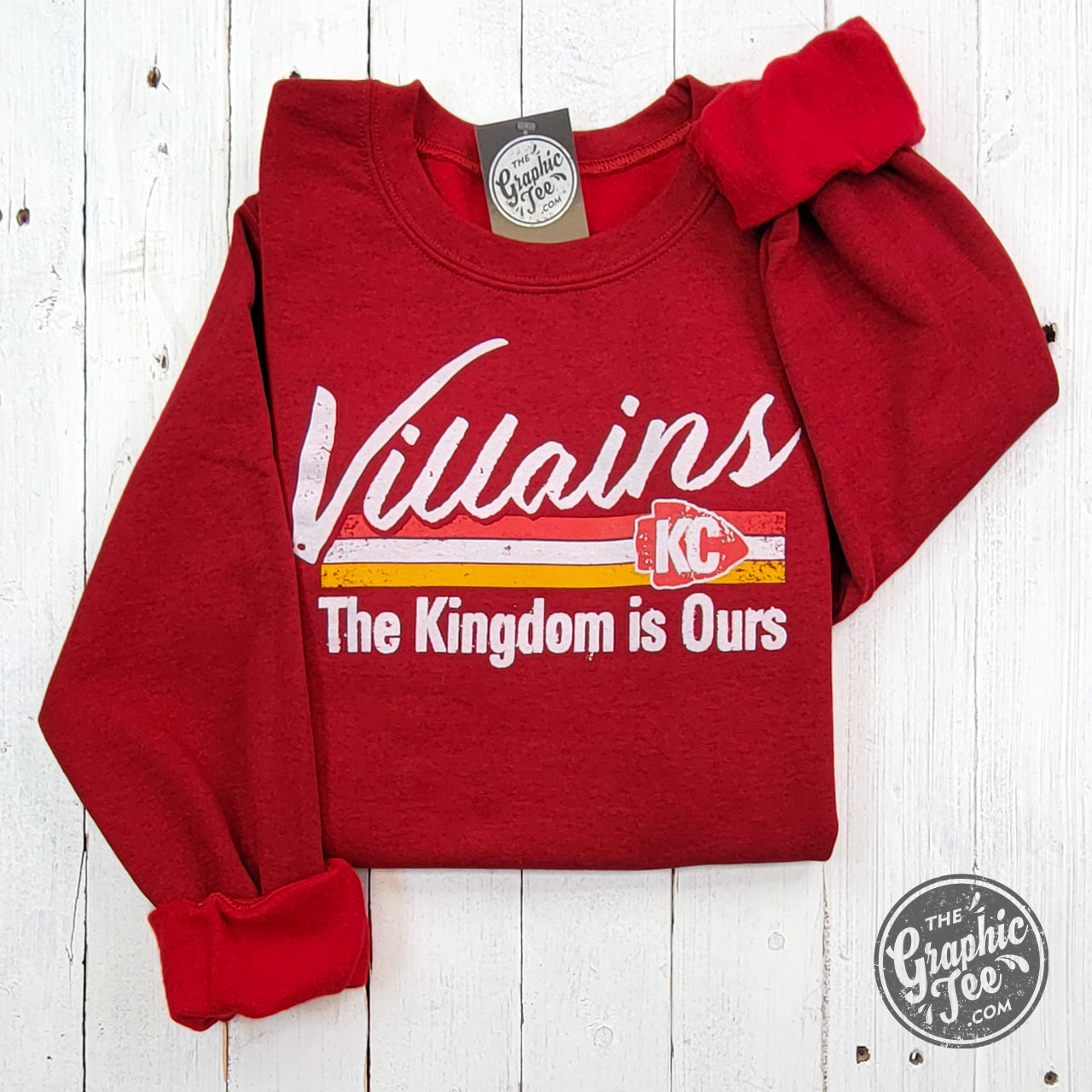 *WHOLESALE* Villains - The Kingdom is Ours Antique Cherry Red Crewneck Sweatshirt