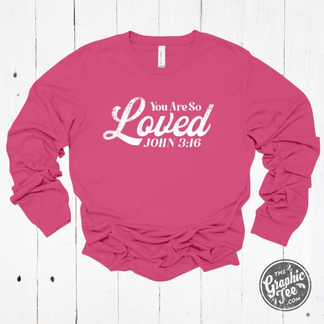 *WHOLESALE* You Are So Loved Berry Long Sleeve Tee