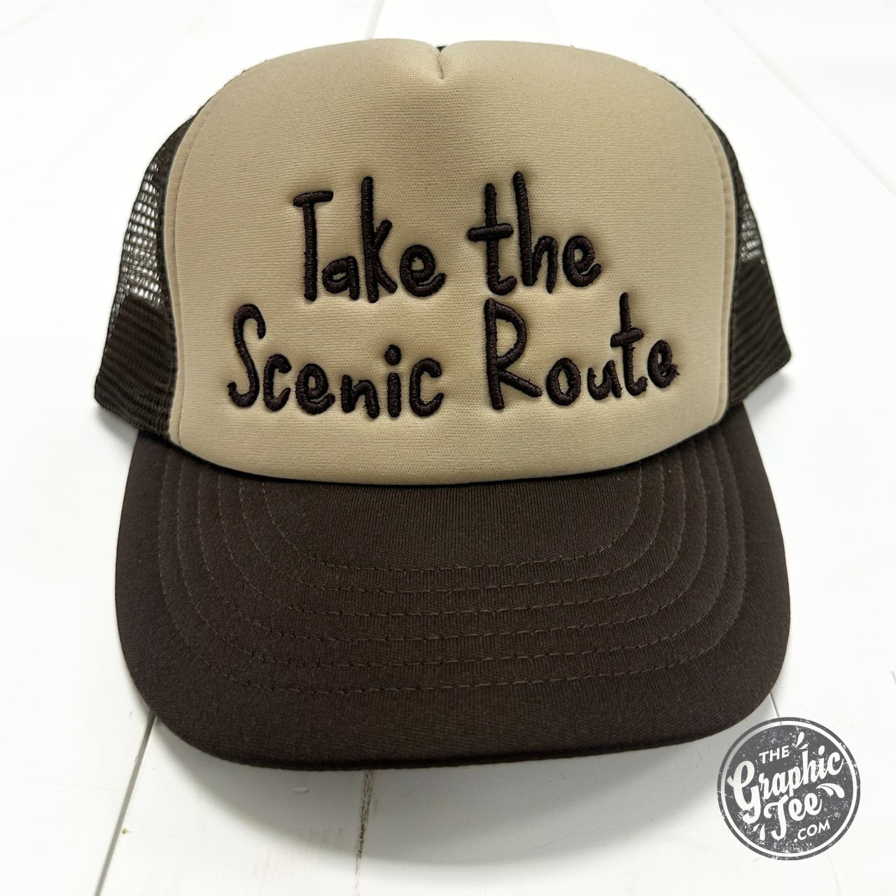 Take the Scenic Route Foam Trucker Cap - The Graphic Tee