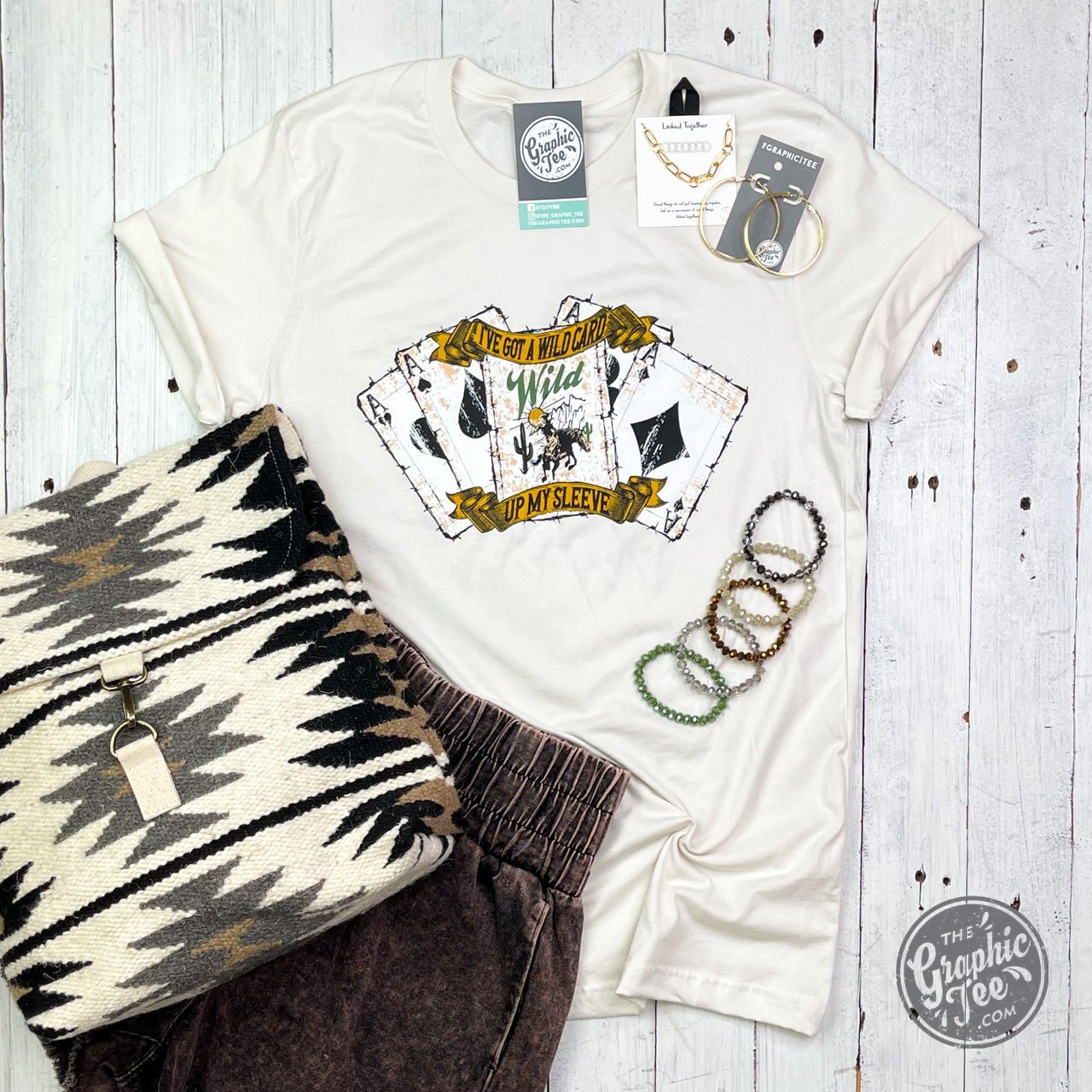 *WHOLESALE* I've Got A Wild Card Vintage White Short Sleeve Unisex Tee - The Graphic Tee