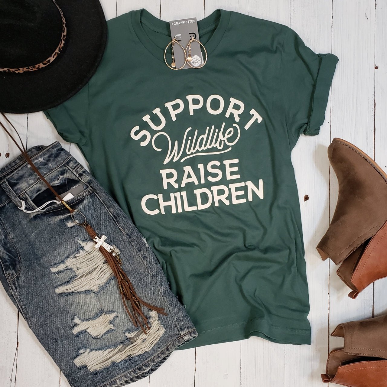 *WHOLESALE* Support Wildlife Raise Children Unisex Tee - The Graphic Tee