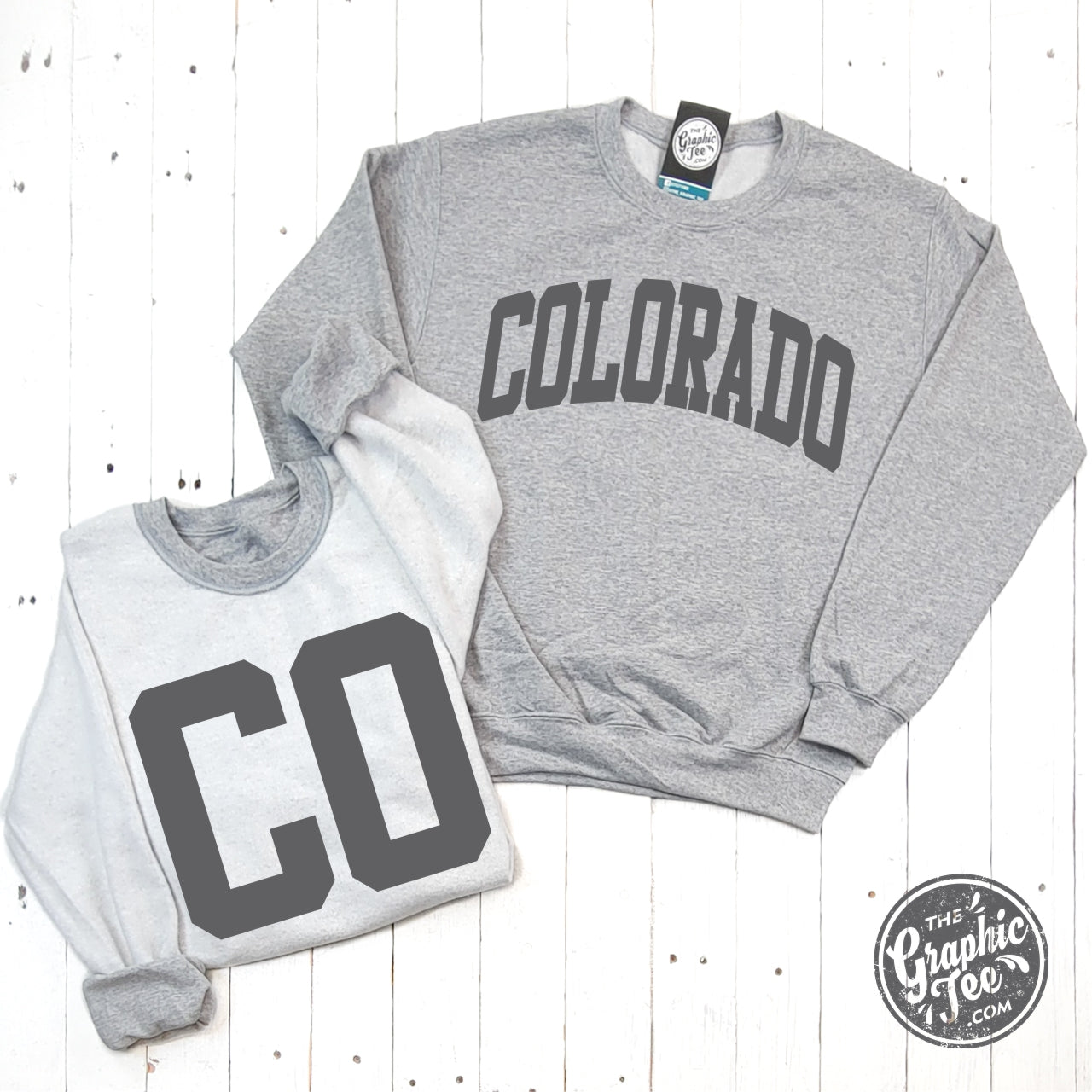 *WHOLESALE* Colorado Reversible Sport Grey Crewneck Sweatshirt
