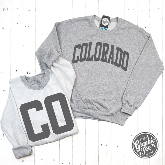 *WHOLESALE* Colorado Reversible Sport Grey Crewneck Sweatshirt