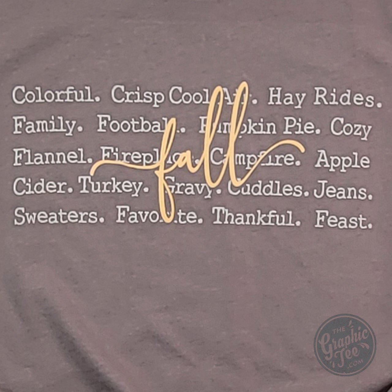 *WHOLESALE* Fall Words Short Sleeve Tee