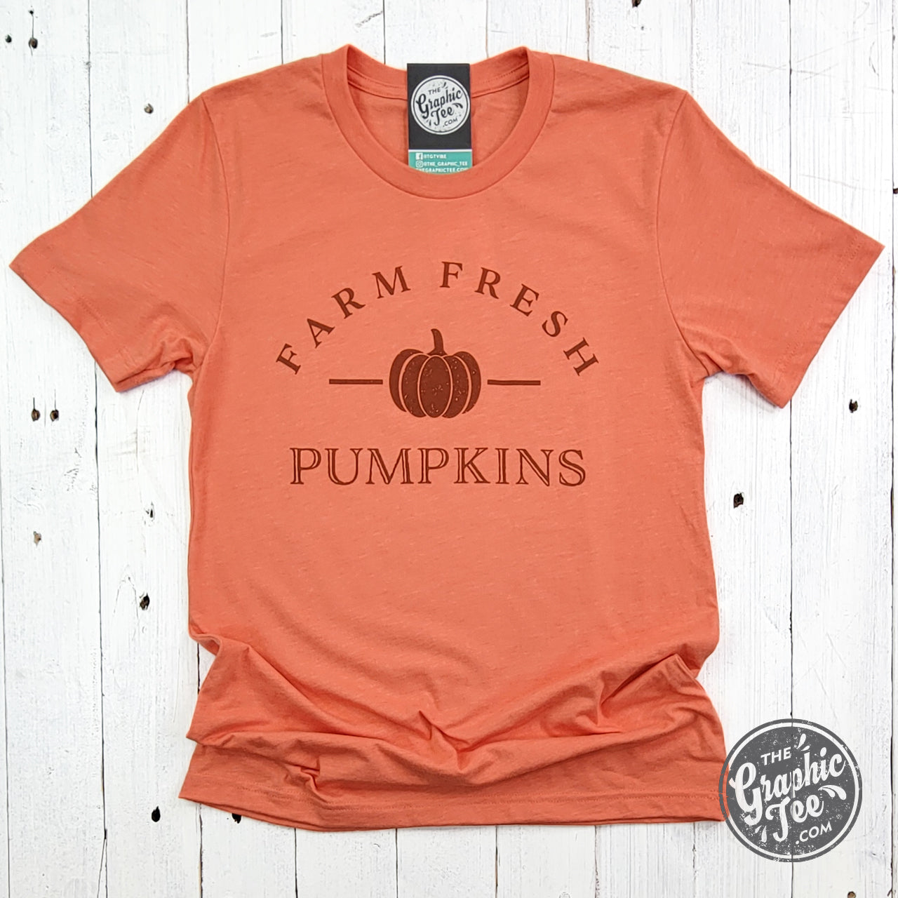 *WHOLESALE* Farm Fresh Pumpkins Heather Orange Short Sleeve Tee