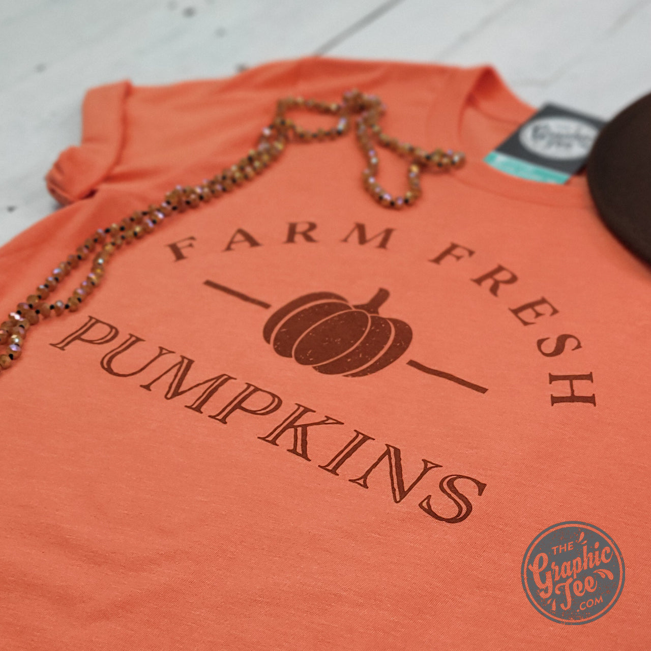 *WHOLESALE* Farm Fresh Pumpkins Heather Orange Short Sleeve Tee