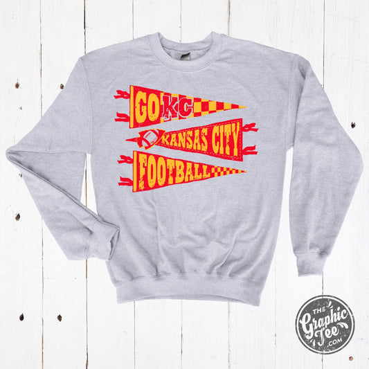 *WHOLESALE* KC Pennants Adult Ash Crewneck Sweatshirt