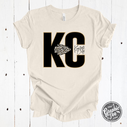 *WHOLESALE* KC Leopard Natural Heather Short Sleeve Tee