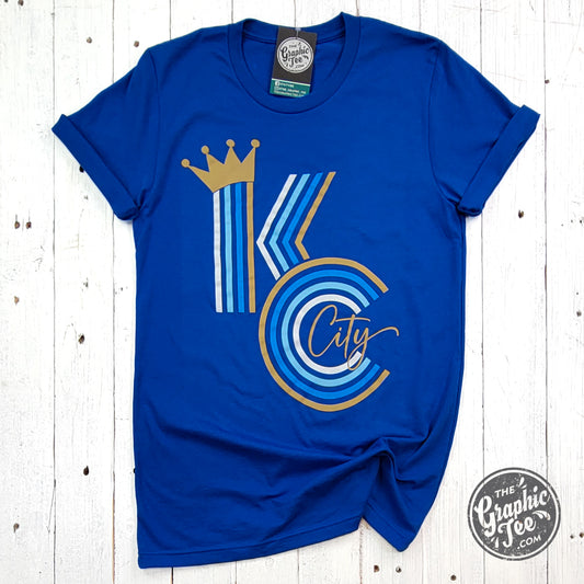 *WHOLESALE* KC Crown Ombre Royal Short Sleeve Tee