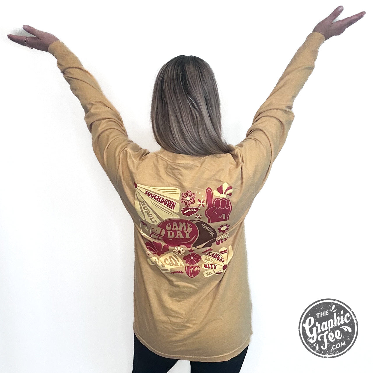 *WHOLESALE* KC Groovy Mustard Comfort Colors Long Sleeve Tee