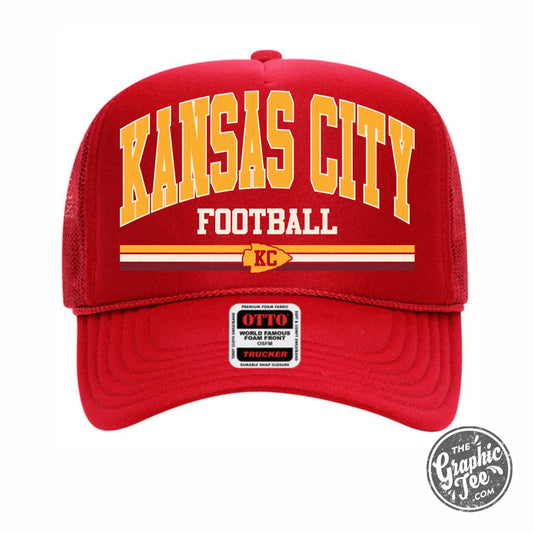 *WHOLESALE* Kansas City Football Red Foam Trucker Cap