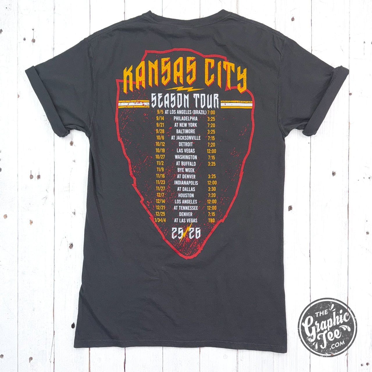 *WHOLESALE* Kansas City Season Tour Concert Comfort Wash Unisex Short Sleeve Tee