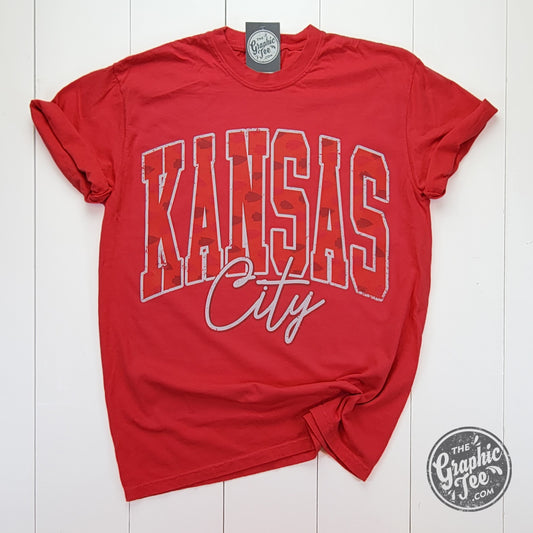 *WHOLESALE* Kansas City Arrowhead Camo Paprika Pigment Dyed Tee