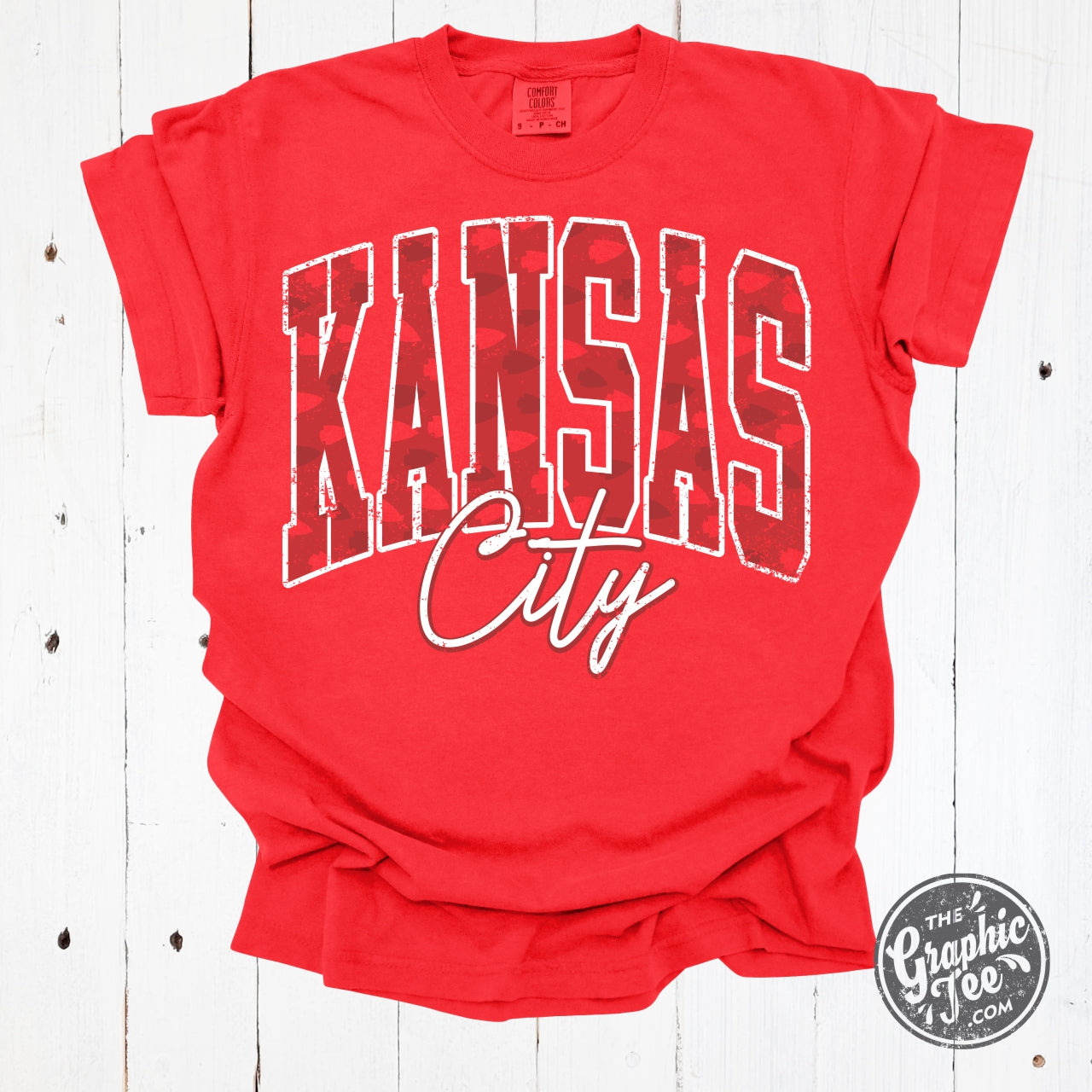 *WHOLESALE* Kansas City Arrowhead Camo Paprika Pigment Dyed Tee