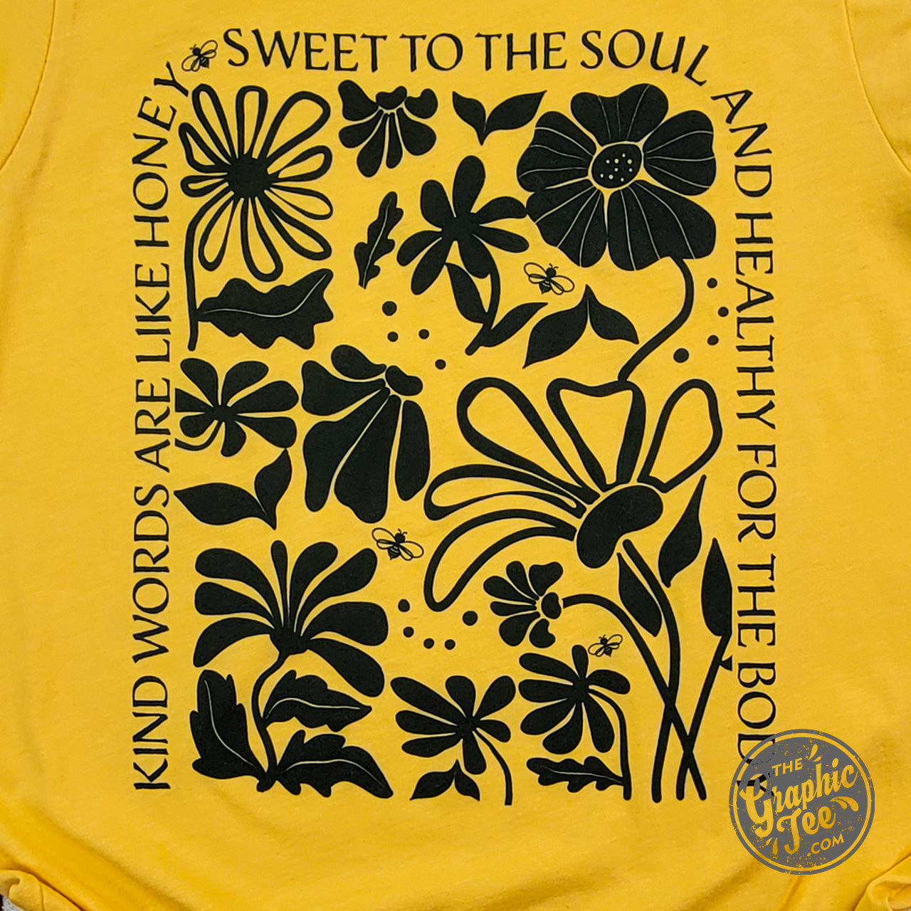 *WHOLESALE* Kind Words Heather Golden Yellow Short Sleeve Tee