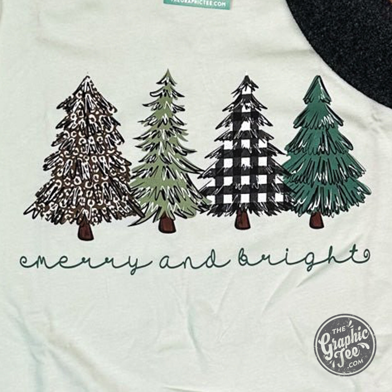 *WHOLESALE* Merry and Bright Trees Long Sleeve Unisex Tee