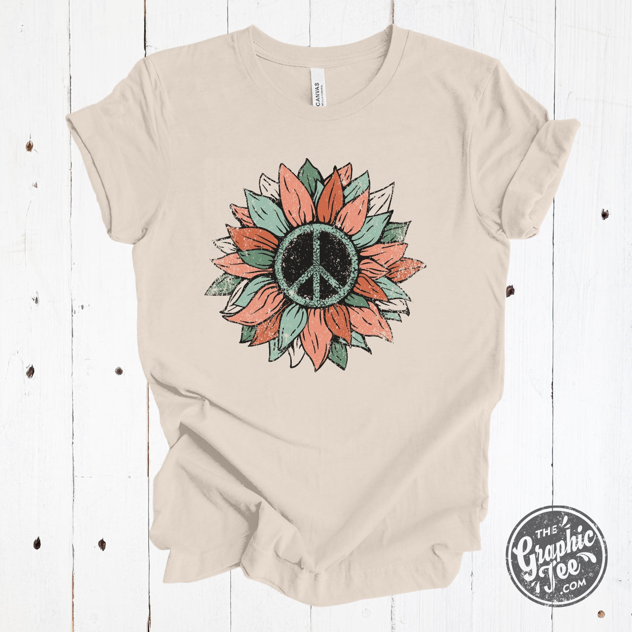 *WHOLESALE* Peace Sunflower Short Sleeve Tee