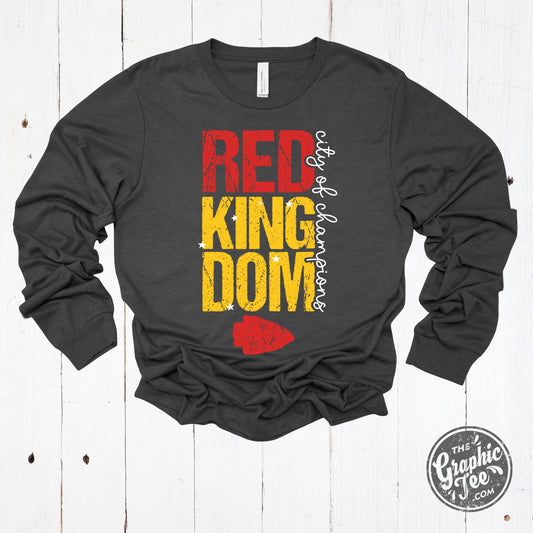 *WHOLESALE* RED Kingdom - City of Champions Dark Grey Heather Long Sleeve Tee