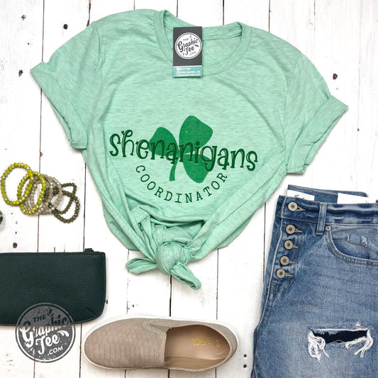 *WHOLESALE* Shenanigans Coordinator Prism Mint Crew Neck Graphic Tee