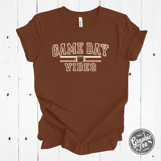 Game Day Vibes Football Tee - The Graphic Tee