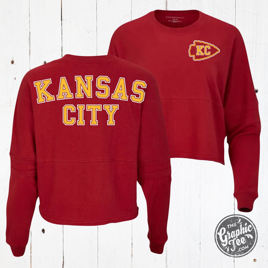 *WHOLESALE* Kansas City Brick Red Ladies Cropped Jersey