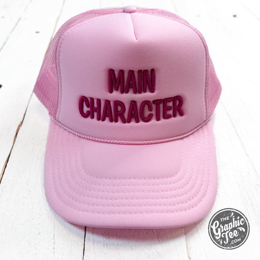 Main Character Embroidered Trucker Cap - The Graphic Tee
