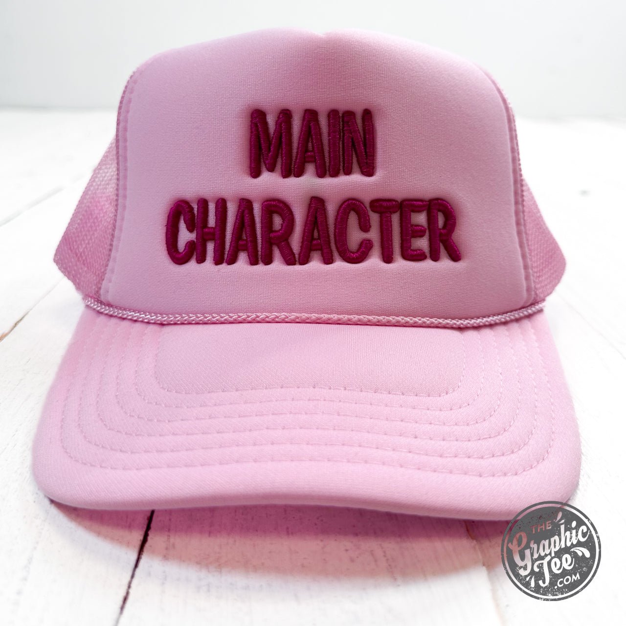 Main Character Embroidered Trucker Cap - The Graphic Tee