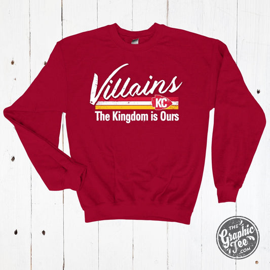 *WHOLESALE* Villains - The Kingdom is Ours Antique Cherry Red Crewneck Sweatshirt