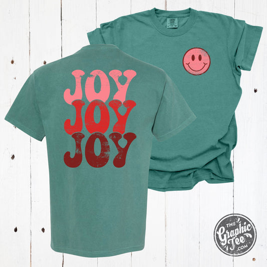 *WHOLESALE* Joy Joy Joy Comfort Colors Emerald Short Sleeve Unisex Tee
