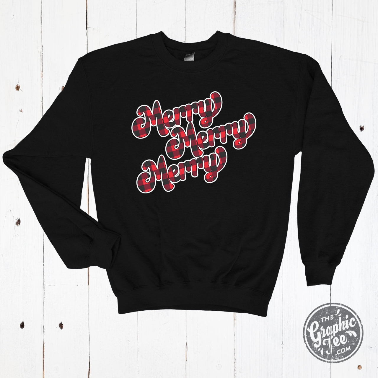 *WHOLESALE* Merry Buffalo Plaid Crewneck Sweatshirt