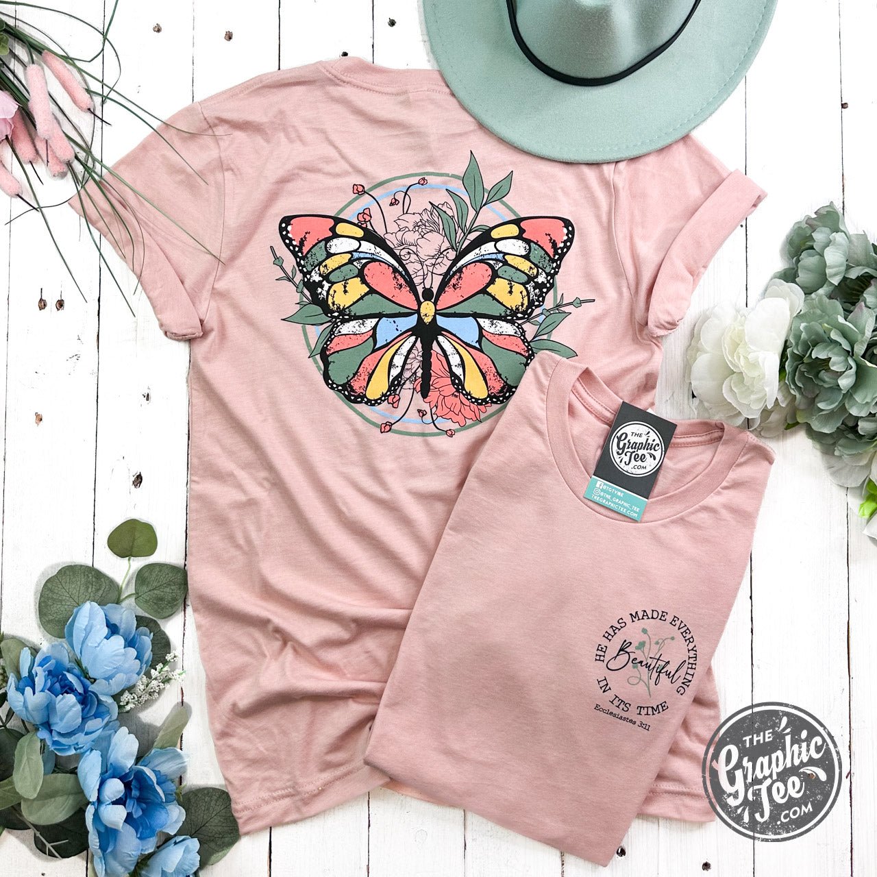 He Has Made Everything Beautiful In It's Time Short Sleeve Tee - The Graphic Tee