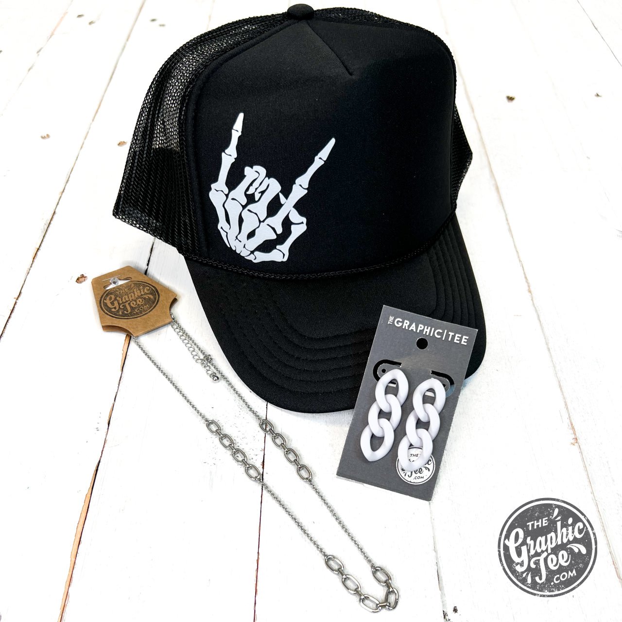 Skeleton Foam Trucker Hat - The Graphic Tee