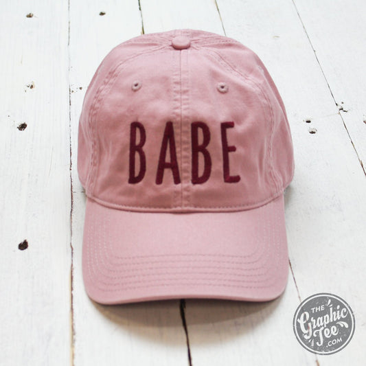 *WHOLESALE* Babe - Dusty Rose Relaxed Twill Dad Hat - The Graphic Tee